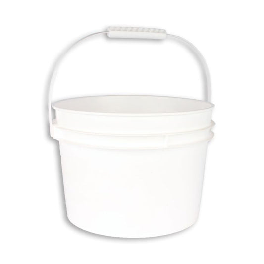 #82040 179B (179x) 4L PLASTIC PAIL W/ HANDLE - WHITE @100