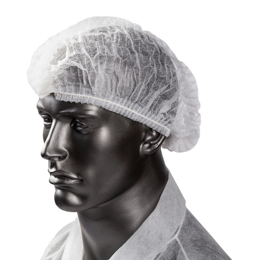 BOUFFANT CAP  #27I-IBFW-52  21"  WHITE @ 10x100