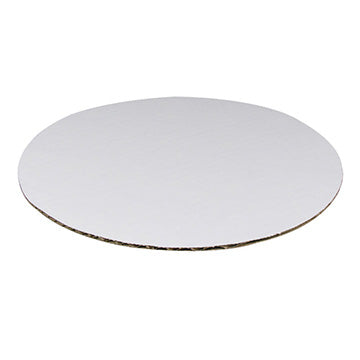 CAKE BOARD FOLDUNDER  9"  ROUND  1/2"  "WHITE" @ 12