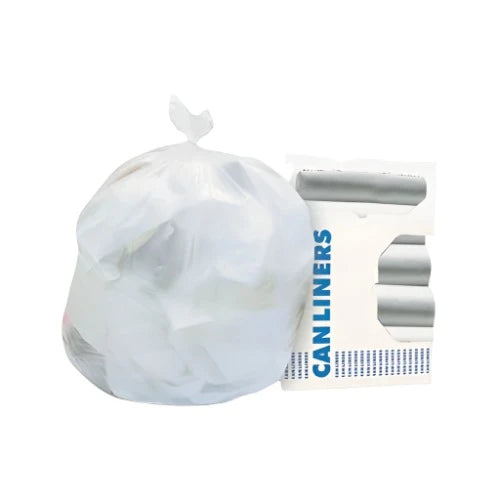 CANLINERS  S-1  (9 x 6 x 18)  WHITE - BIODEGRADABLE @ 1M