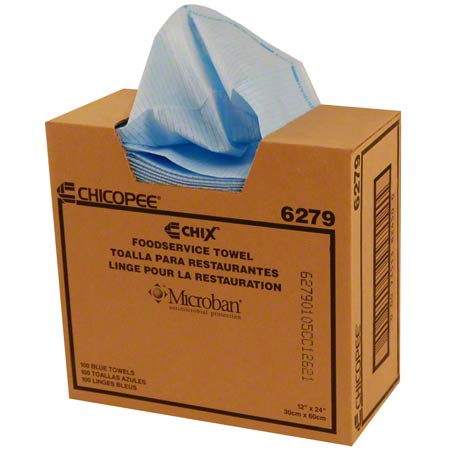 CHIX FOODSERVICE TOWEL  #6279  12 x 24  BLUE @ 100