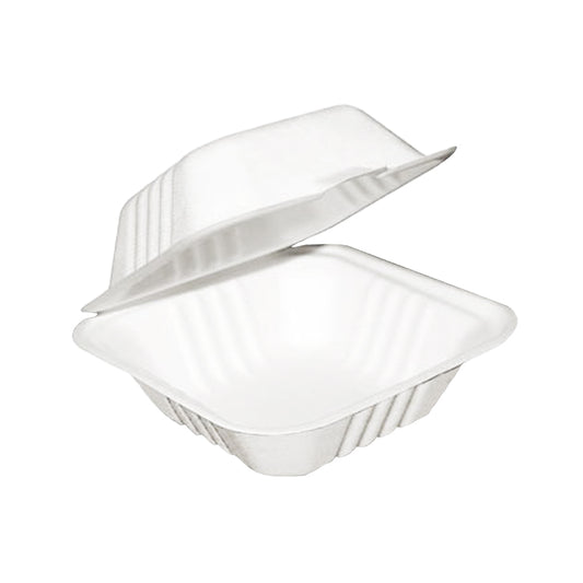 COMPOSTABLE CLAMSHELL CONTAINERS  #BAG88 (8 x 8) @ 100