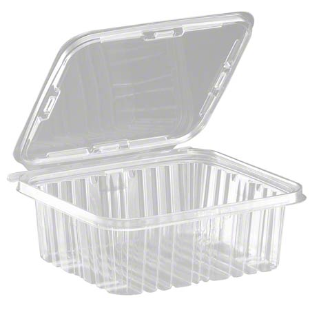 HINGED PLASTIC CONTAINER #TS-64  64 OZ  SAFE-T-FRESH @ 150