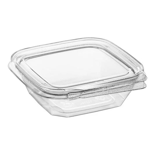 HINGED PLASTIC CONTAINER #TS4008 8 OZ CLEAR SQUARE @ 300