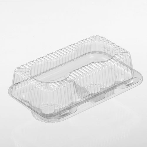 MUFFIN CONTAINER  #02126  HINGED  2-CAVITY @ 250