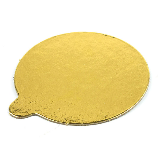 PASTRY BOARD  3-1/4"  ROUND - "GOLD/BLACK"  @ 500