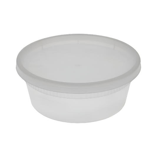 PLASTIC DELI CONTAINER / LID  #TOC351  8 OZ  COMBO @ 240
