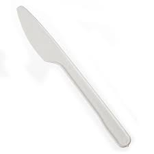 PLASTIC KNIVES  (MEDIUM)  WHITE @ 1M