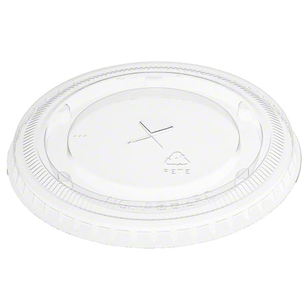 PLASTIC LID  #A600P FLAT CLEAR (STRAW SLOT) @ 1M