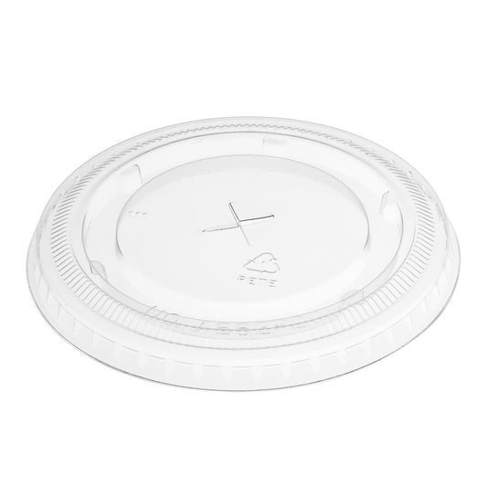 PLASTIC  LID FOR 12 OZ  #CUP101 FLAT CLEAR (STRAW SLOT) @ 1M