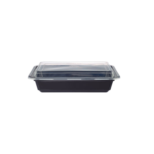 PLASTIC RECTANGULAR CONTAINER  DEEP  28 OZ @ 150