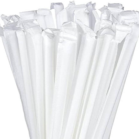 STRAWS  #088000  10"  MILKSHAKE  WRAPPED @ 12x500