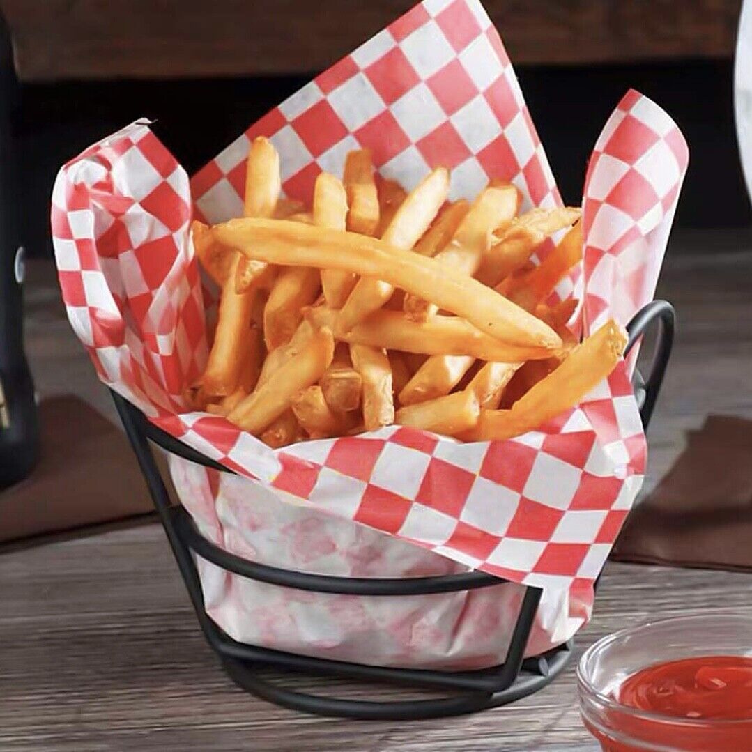 BASKET LINER  #135107  12" x 12"  RED  CHECK @ 2M