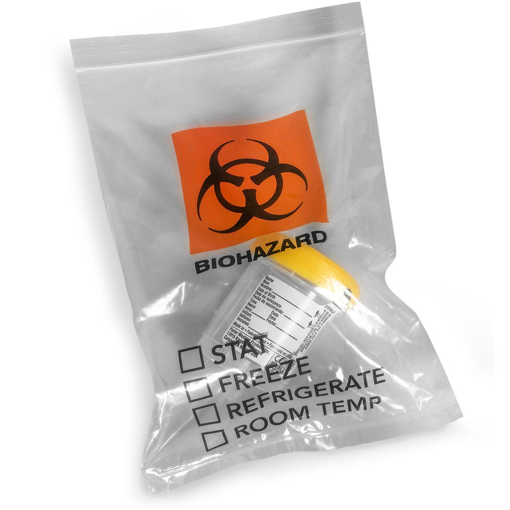 BIOHAZARD  6" x 9"  2MIL SPECIMEN  BAG @ 1M