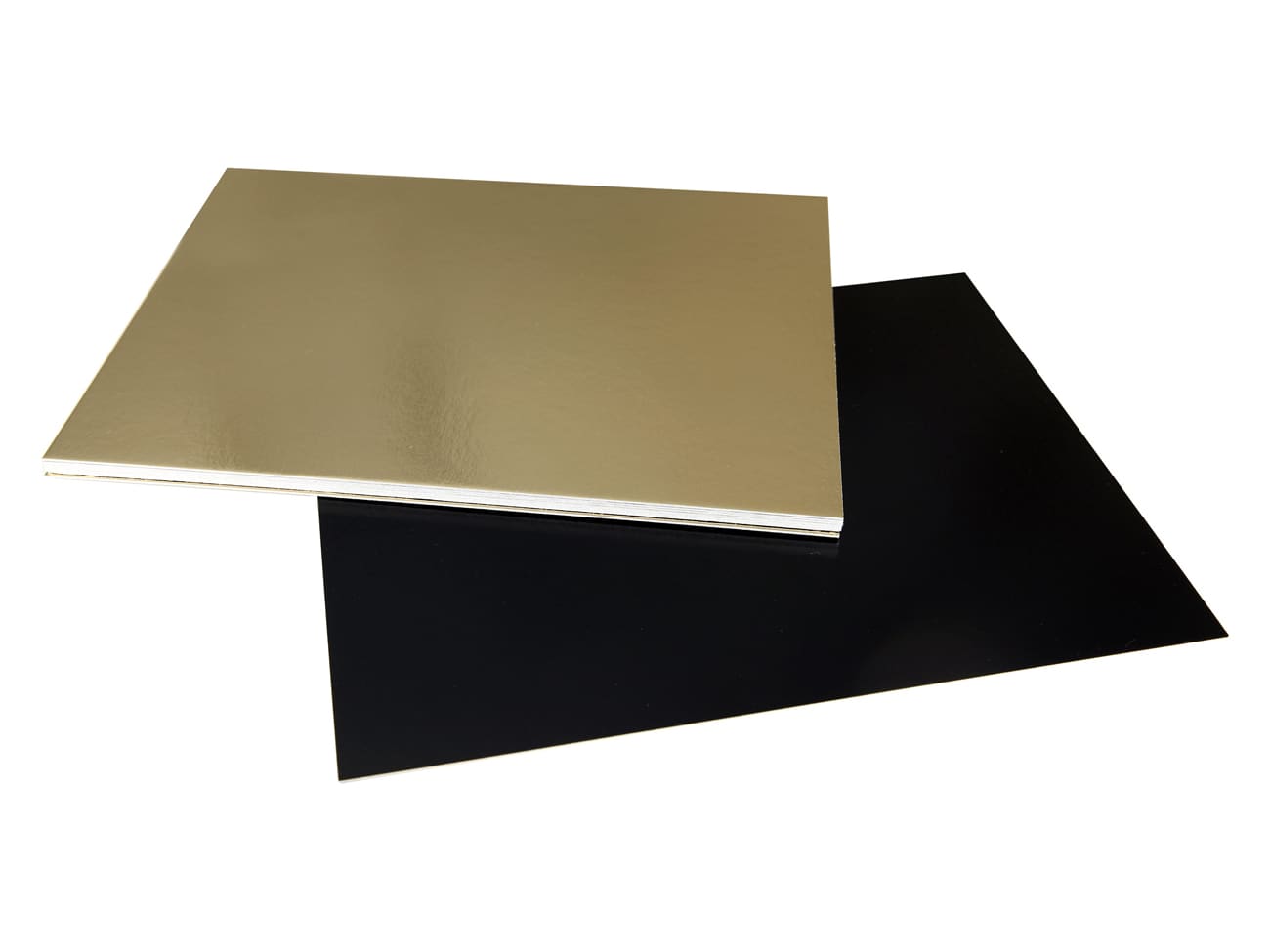 CAKE BOARD  9.5" X 13.5"  .090  (1/4 SLAB) - "GOLD/BLACK" @ 50