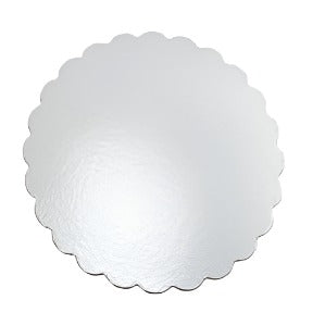 CAKE BOARD  8"  .070  ROUND  SILVER  ST. EDGE @ 150
