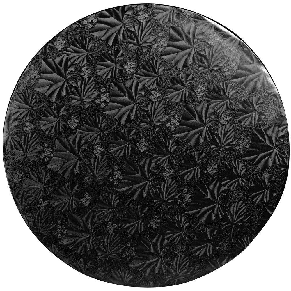 CAKE BOARD FOLDUNDER  16"  ROUND  1/2"  "BLACK" @ 12