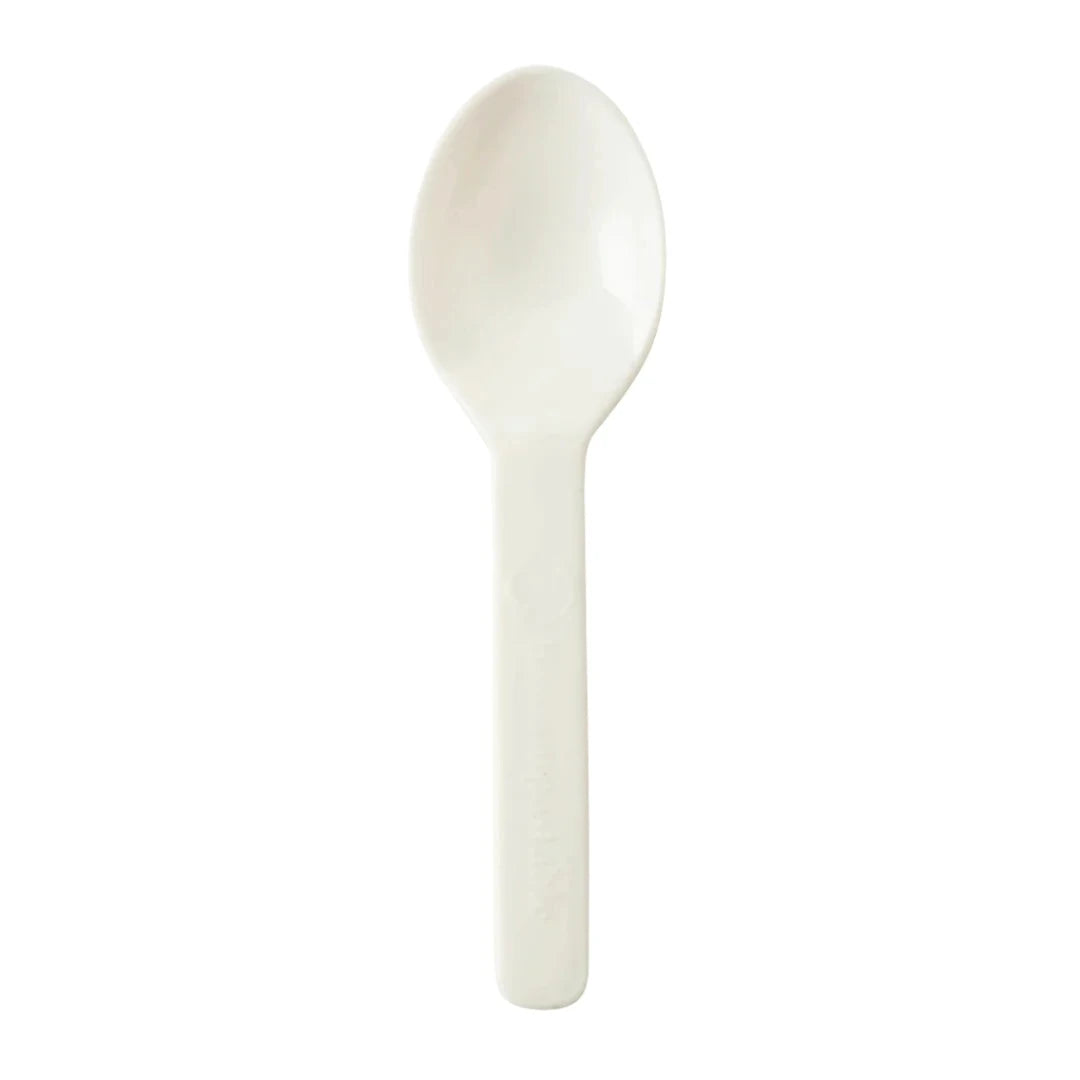 COMPOSTABLE TASTER SPOON  #EPS016  3"  WHITE  @ 2M
