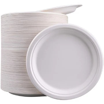FOAM PLATE   9"  WHITE @ 500