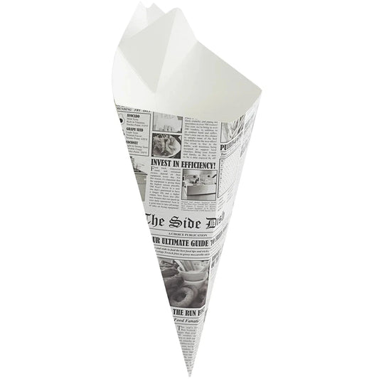FRY CONE  #370317 - 17CM  NEWS PRINT  @ 1.5M