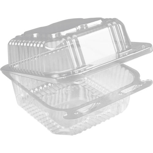 HINGED PLASTIC CONTAINER  6"  #YC18-1160 @ 500