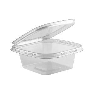 HINGED PLASTIC CONTAINER #TS4016 16 OZ CLEAR SQUARE @ 276