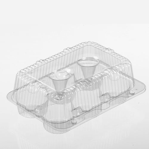 MUFFIN CONTAINER #02020  HINGED  6-CAVITY @ 200