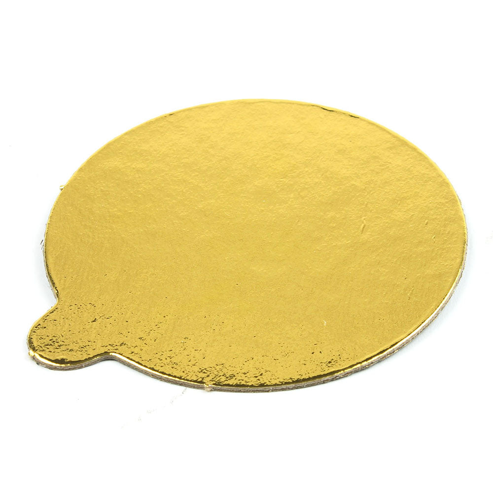 PASTRY BOARD  3-1/4"  ROUND - "GOLD/BLACK"  @ 500