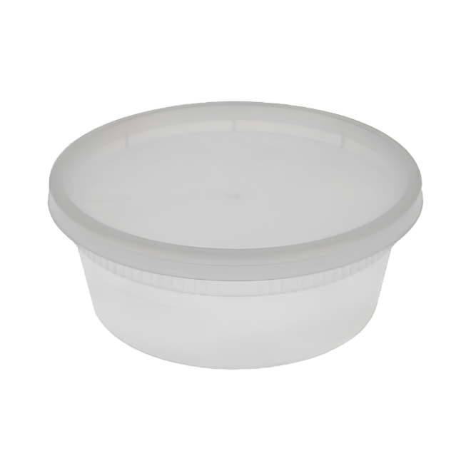 PLASTIC DELI CONTAINER / LID  #TOC351  8 OZ  COMBO @ 240