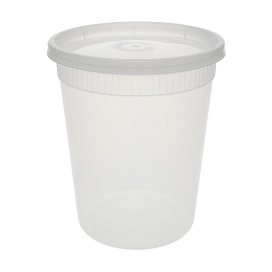 PLASTIC DELI CONTAINER / LID  #TOC355  32 OZ COMBO @ 240