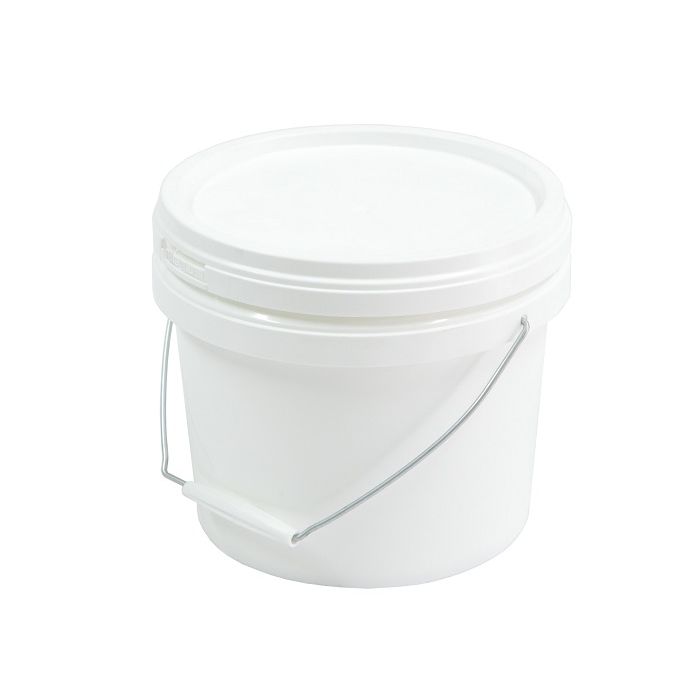 PLASTIC PAIL  20L  WHITE  WITH  METAL  HANDLE