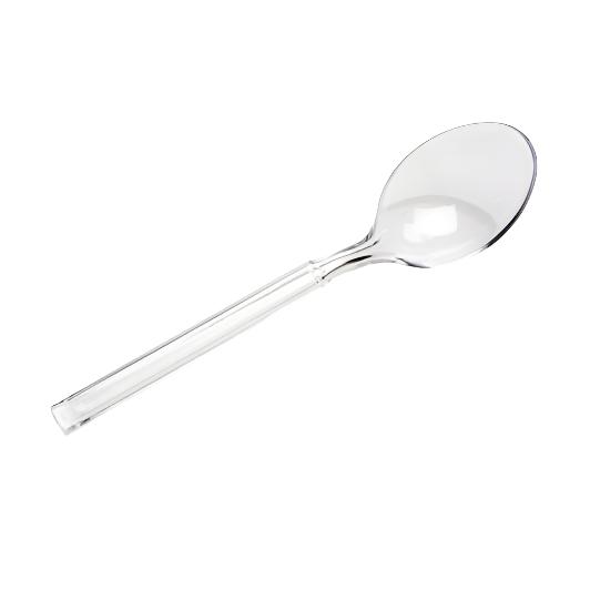 PLASTIC SOUPSPOON "CLEAR" @ 1M