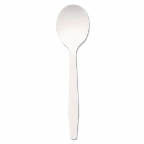 PLASTIC SOUPSPOONS   (MEDIUM)  WHITE @ 1M