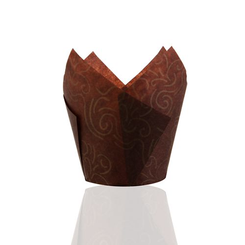 TULIP BAKING CUP  #717550B  (175MM x 175MM)  BROWN @ 2.4M